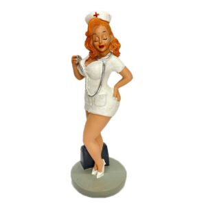 FIGURA PROFESIONES "ENFERMERA MALETIN" POLIRESINA