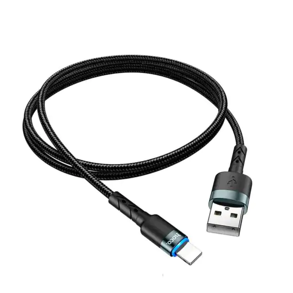 HOCO CABLE LIGHTNING CARGA Y DATOS CON LUZ 2.4A - Imagen 2
