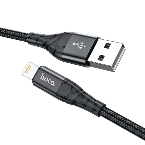 HOCO CABLE LIGHTNING IPHONE 3A 2M CARGA Y DATOS REFORZADO
