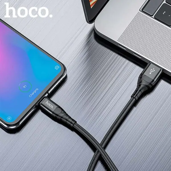 HOCO CABLE LIGHTNING IPHONE 3A 2M CARGA Y DATOS REFORZADO - Imagen 4