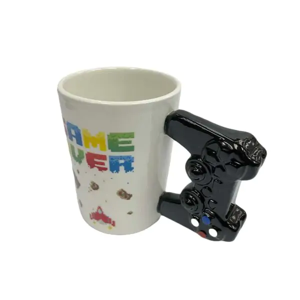 Tazón Manilla Joystick Game Over Mug Cerámica - Imagen 2