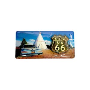 Iman decorativo Route 66 Diseño Cadillac Celeste