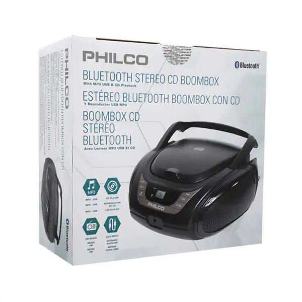 Philco Radio Bluetooth con Cd/Usb Boombox - Imagen 3