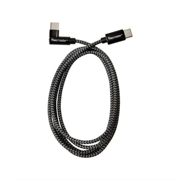 Cable Tipo-C a Tipo-C 2.0 Macho 60w Conector 90 Grados Tecmaster TM-200544