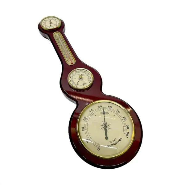 Barometro de Madera con Reloj Termometro Barometro YG1609 - Imagen 2