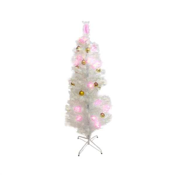 Arbol Navidad Blanco con luz 1.50 Mts