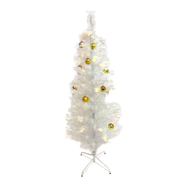 Arbol Navidad Blanco con luz 2.10 Mts