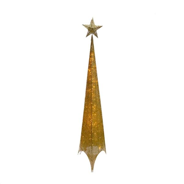 Arbol Navidad Dorado Base 3 pies 180 cm con luz
