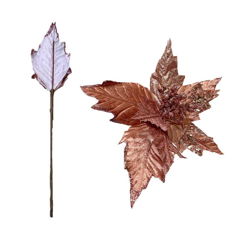 Flor del Inca color Bronce Decoracion de Navidad 30 cm