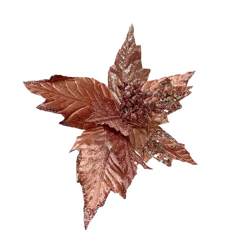 Flor del Inca color Bronce Decoracion de Navidad 30 cm - Imagen 3