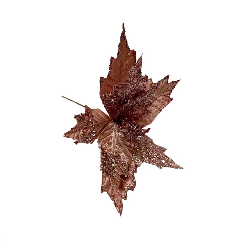 Flor del Inca color Bronce Decoracion de Navidad 30 cm - Imagen 2