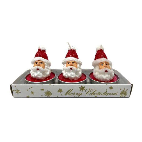 Set 3 Velas Navideñas Diseño Viejo Pascuero