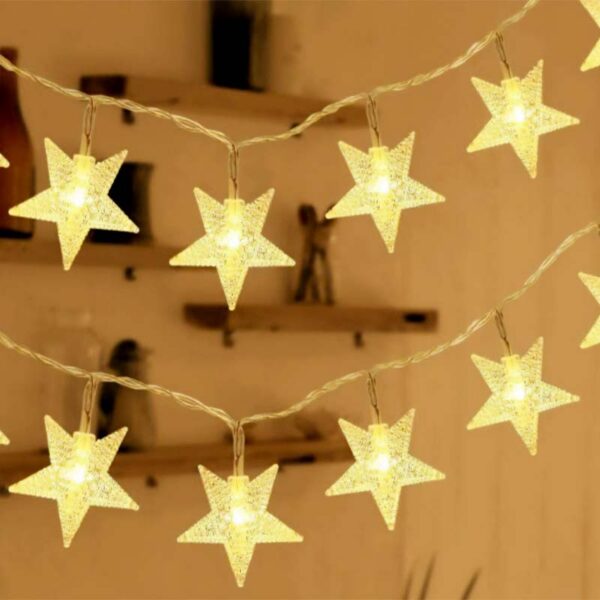 Set de 50 Luces a Corriente con Diseño Estrellas - Imagen 2