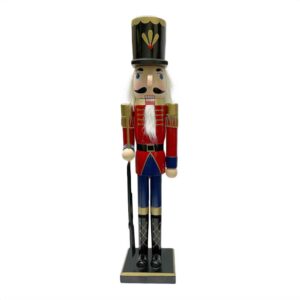 Soldado Cascanueces Grande 60 cm de Madera con Traje Rojo