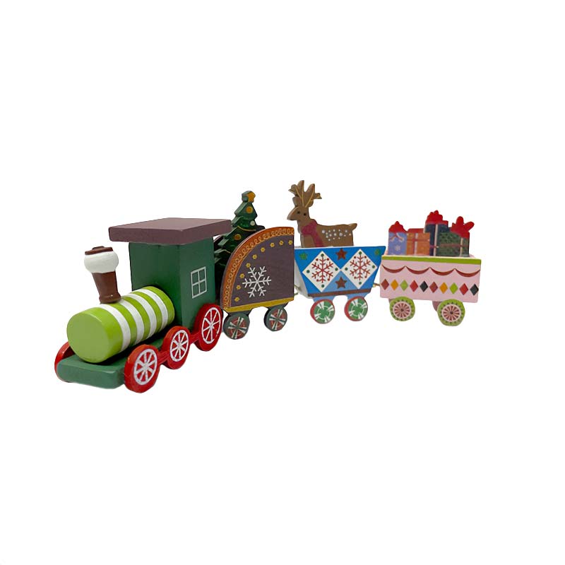 Trencito de Madera Decoracion Navideña Color Verde - Imagen 3