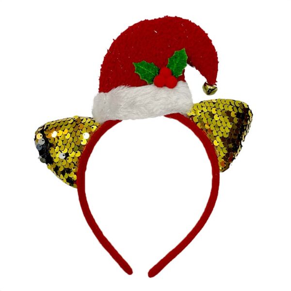 Cintillo Navideño Orejas con Gorro Diseño 2