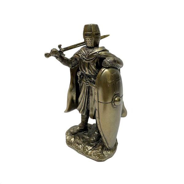 Figura Decorativa Caballero Medieval color Bronce - Imagen 2