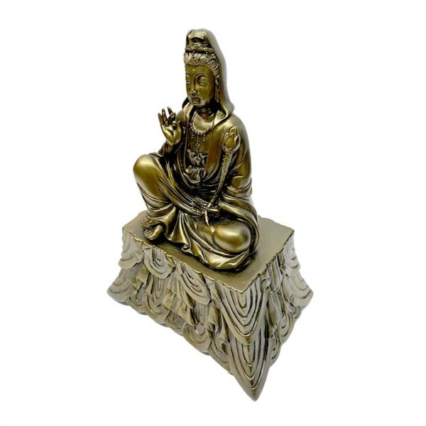 Figura Decorativa Kuan Yin Color Bronce - Imagen 2