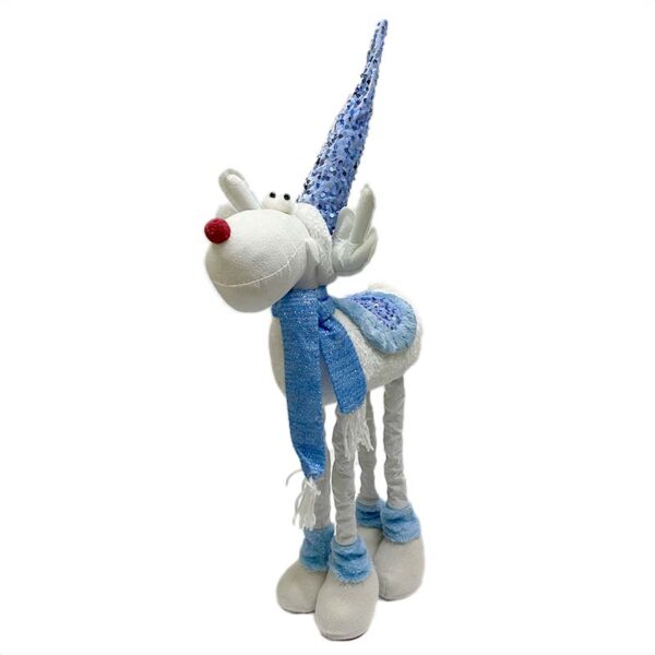 Peluche Reno Navideño Piernas Largas Azul - Imagen 2