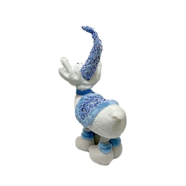 Peluche Reno Navideño Piernas Largas Azul - Imagen 6