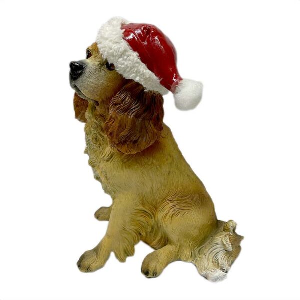 Perro Cocker Navideño Figura Decorativa 23 cm - Imagen 2