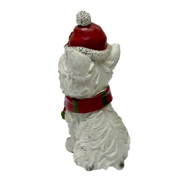 Perro Terrier Navideño Figura Decorativa 20 cm - Imagen 4