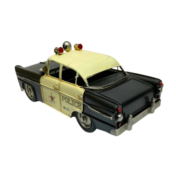 Figura Decorativa Auto Policia Vintage Metalico 31x14x12 cm - Imagen 3