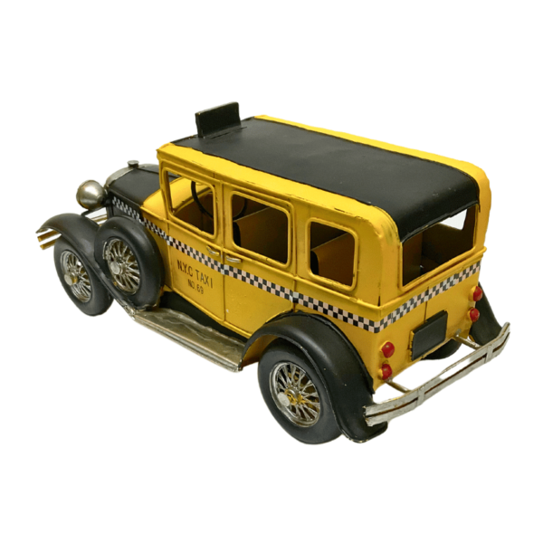 Figura Decorativa Metalica Automovil Vintage Taxi Chicago 35 x 17 x 17 cm - Imagen 2