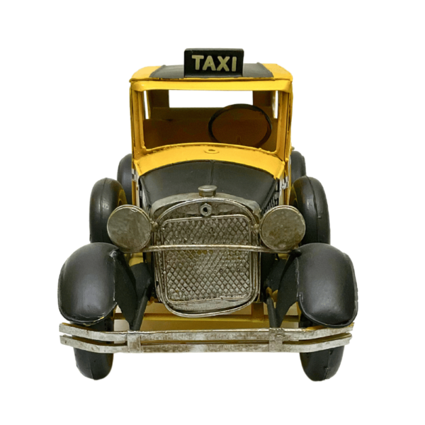 Figura Decorativa Metalica Automovil Vintage Taxi Chicago 35 x 17 x 17 cm - Imagen 3