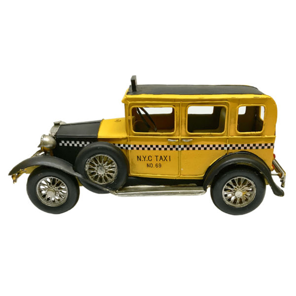 Figura Decorativa Metalica Automovil Vintage Taxi Chicago 35 x 17 x 17 cm - Imagen 4