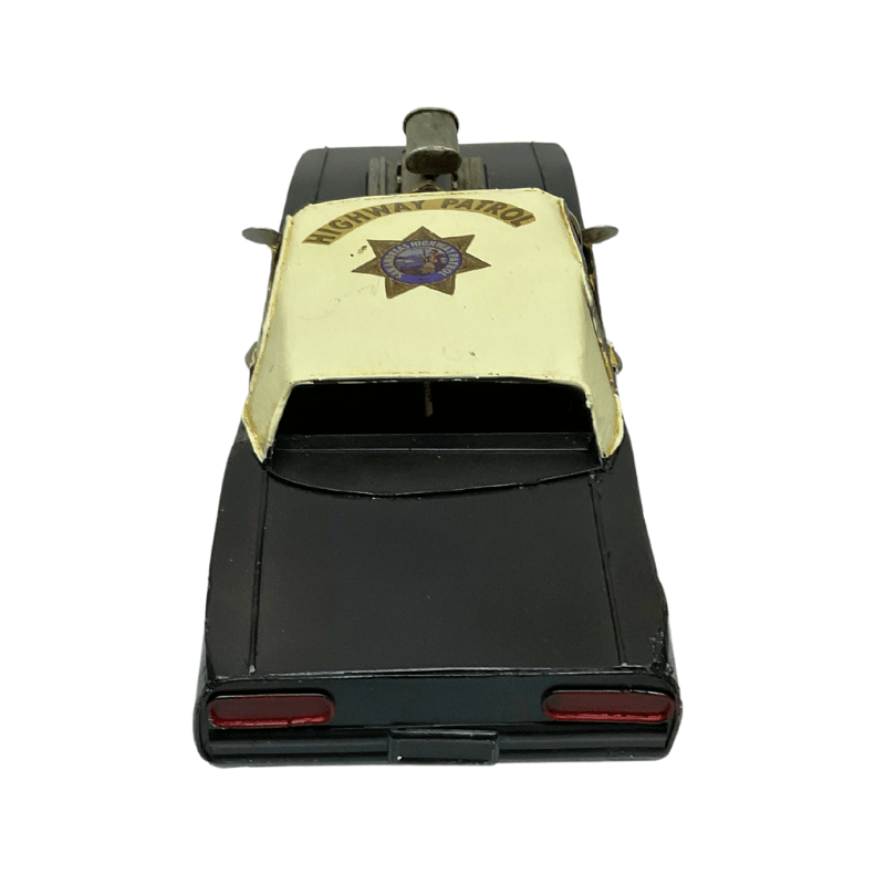 Figura Decorativa Metalica Auto Policia Vintage Racer 29 x 10 x 12 cm - Imagen 5