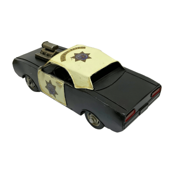 Figura Decorativa Metalica Auto Policia Vintage Racer 29 x 10 x 12 cm - Imagen 3