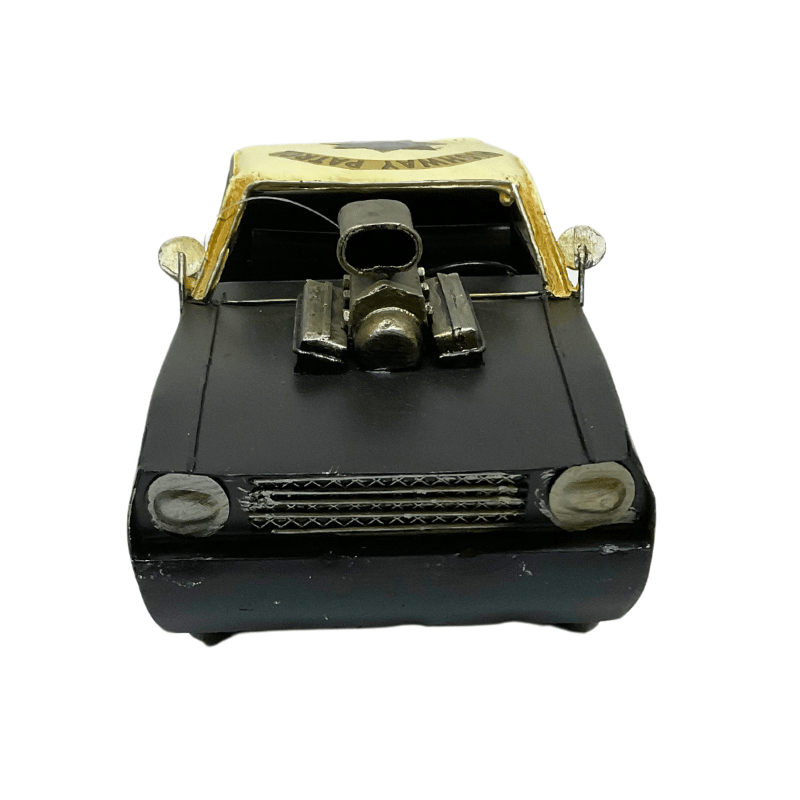 Figura Decorativa Metalica Auto Policia Vintage Racer 29 x 10 x 12 cm - Imagen 4