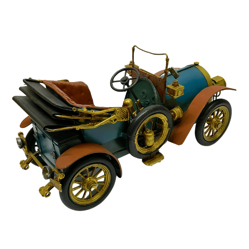 Figura Decorativa Metalica Auto vintage Azul 32 x 14 x 16 cm - Imagen 2