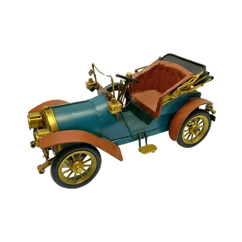 Figura Decorativa Metalica Auto vintage Azul 32 x 14 x 16 cm - Imagen 3