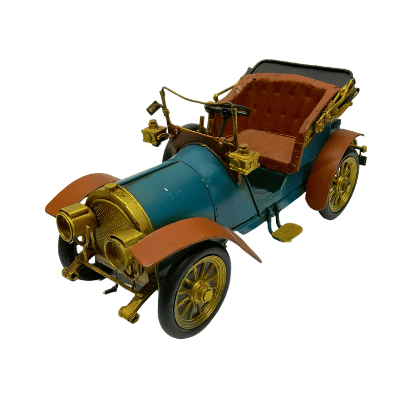 Figura Decorativa Metalica Auto vintage Azul 32 x 14 x 16 cm