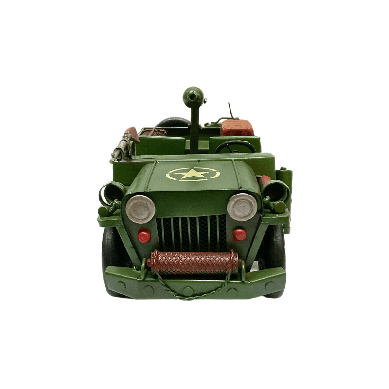 Figura Decorativa Metalica Camion Militar Vintage A 29 x 15 x 14 cm - Imagen 3