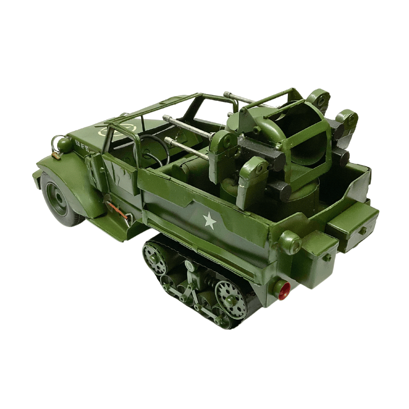 Figura Decorativa Metalica Camion Militar Vintage B - Imagen 2