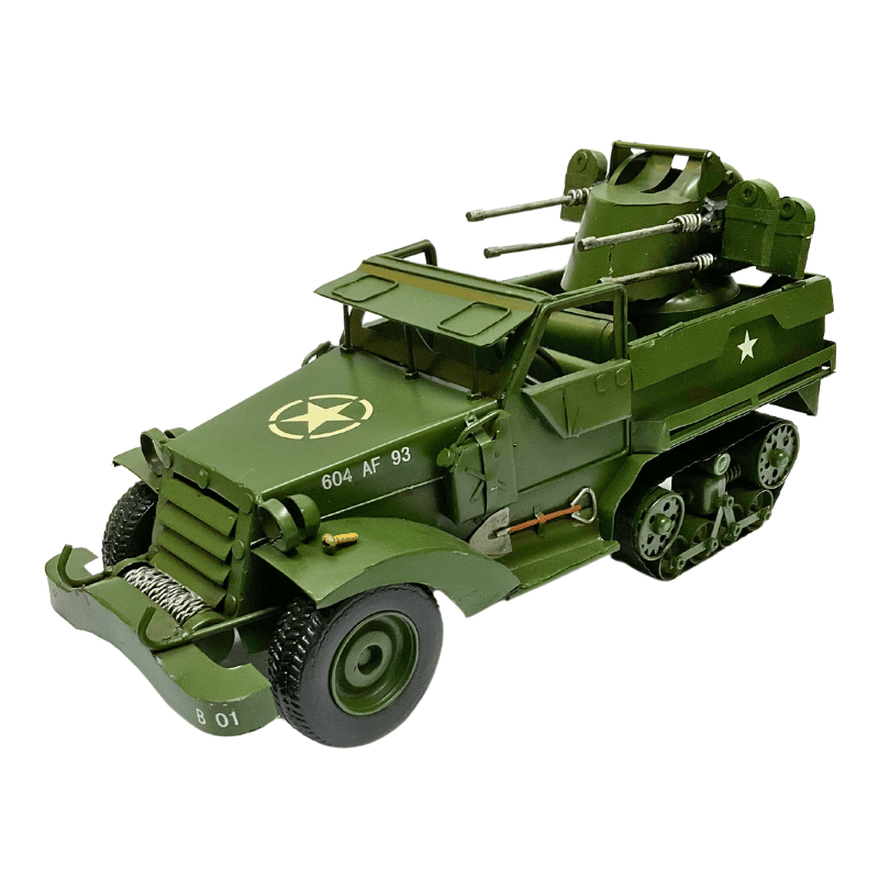 Figura Decorativa Metalica Camion Militar Vintage B