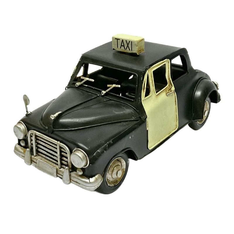 Figura Decorativa Metalica Taxi Vintage 25 x 13 x 11 cm